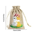 thumbnail image 3 of HOARBOEG 10Pcs Easter Gift Bags, Burlap Drawstring Bags for Holiday Party Favors, Decorations, Egg Hunt, Basket Stuffers, 3 of 6