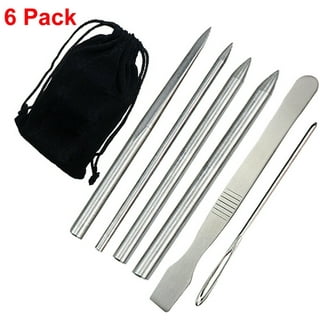 Paracord FID Lacing Needles and Smoothing Tool Set - Essential Kit for DIY  Craft Projects - Silver 