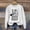 White, variant on Beige Halloween Spooky Season Shirt Women Crew Neck Funy Retor Ghost Long Sleeve Crop Sweatshirt Skull Spooky Season Holiday Family Matching Party Top L