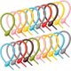 thumbnail image 1 of 20 Pieces Colorful Silicone Ties Bag Clip,Cable Straps, Bread Tie, Reusable Rubber Twist Tie, All-Purpose Silicone Ties, Cable Ties,Silicone Cord,Hous, 1 of 5
