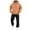 Rose Gold, variant on Men 2 Piece Outfit Men Solid-Color Casual Loose Pocket Drawstring Long Pants Sweatshirt Pullover Long Sleeve Hooded Set Yellow L