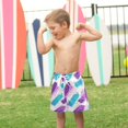 thumbnail image 4 of FORMRS Boys Swim Trunks Quick Dry Mesh Liner Boardshorts Sizes XS-XL, Purple Drawing, 4 of 7