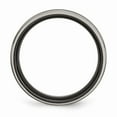 thumbnail image 2 of Titanium Black Ti Two Toned Edge 8mm Polished Wedding Band - Size 13, 2 of 5