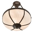 thumbnail image 5 of Meyda Tiffany 200913 Arts And Crafts 3 Light 18" Wide Semi-Flush Bowl Ceiling Fixture -, 5 of 7