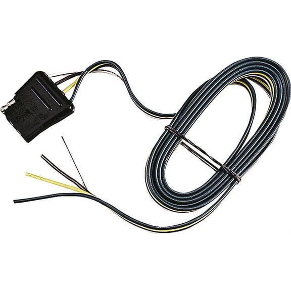 Reese Towpower Wiring Connector, 4-Way Flat Vehicle End, 60 in. Length Wire