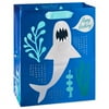 Silver Shark Large Birthday Gift Bag, 13"
