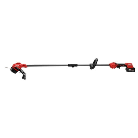 Skil - 20-Volt 13-Inch Cutting Diameter Brushless Grass Trimmer and 400 CFM Leaf Blower (1 x 4.0Ah Battery and 1 x Charger) - Red/Black