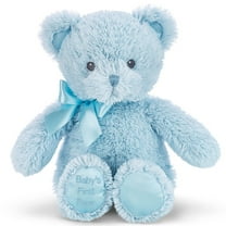Bearington Baby's First Teddy Bear Blue Plush Stuffed Animal, 12"