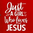 thumbnail image 5 of Wild Bobby Just A Girl Who Loves Jesus Inspirational/Christian Women Standard V-Neck Tee, Red, Large, 5 of 5