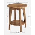 thumbnail image 5 of VASAGLE Table d'Appoint Ronde avec Tablette Inférieure, Table de Bout pour Petits Espaces, Table de Nuit pour Salon, Chambre, Noyer Rustique, 5 of 5