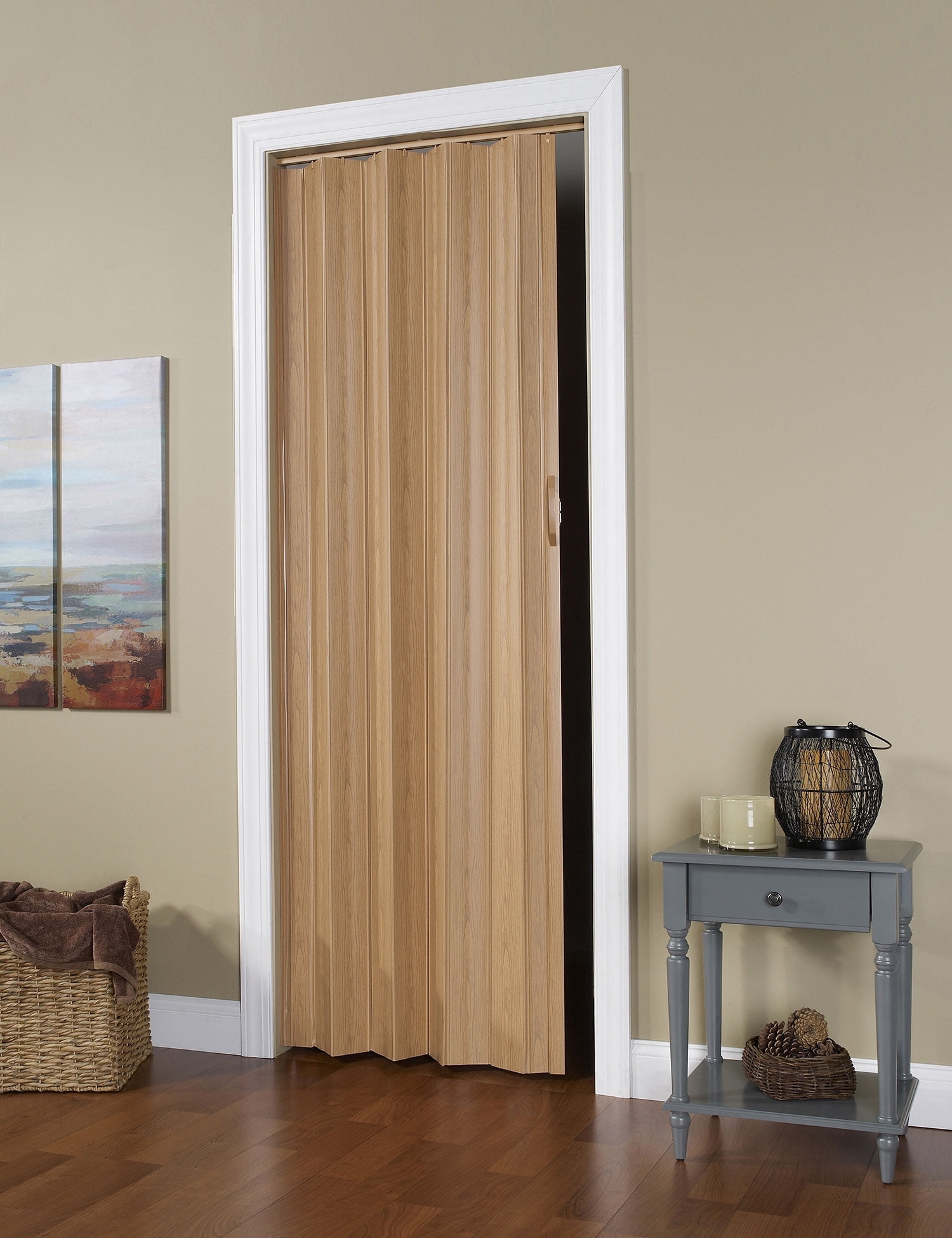 48 x 96 in. Via Oak Vinyl Folding Door - Walmart.com