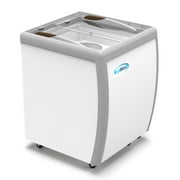 26 in. 4 Tub Ice Cream Dipping Cabinet Display Freezer with Sliding Glass Door, 6 cu. ft. KM-ICD-26SD.