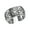 Silver, variant on Distressed Metal Finger Ring Historical Charm Smoothly Edges Unconventional Fashion Jewelry Gift for Women Men
