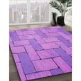 thumbnail image 2 of Ahgly Company Indoor Rectangle Patterned Violet Purple Area Rugs, 2' x 4', 2 of 6