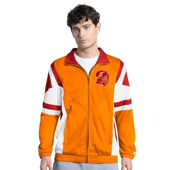 Men's-Starter Orange Tampa Bay Buccaneers Contender Vintage Logo Full-Zip Track Jacket