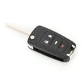 thumbnail image 2 of Coche 4 botón flip llave remota fob caso de carcasa cubierta de reemplazo negro para, 2 of 7