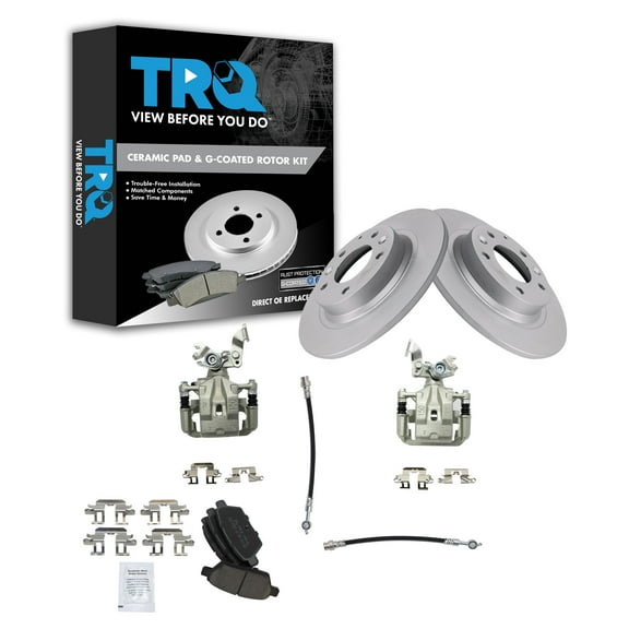 TRQ Rear Brake Pad & Rotor Kit Fits Select 06-09 Ford Fusion MKZ Zephyr Mazda 6 Milan