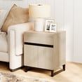 thumbnail image 6 of WAMPAT 2 Pack Nightstand with 1 Drawer and 1 Storage Cabinet, Modern Bedside Table with 2 Open Door for Bedroom, Wood Rustic Side End Table for Living Room, Light Oak, 6 of 10