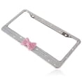 thumbnail image 3 of 7 Rows Bling Diamond Crystal License Plate Frame With Bow Tie, 3 of 5