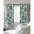 thumbnail image 3 of Abstract Paisley Pattern Blackout Curtains for Bedroom Living Room, Vintage Green Ethnic Floral 96 In Long Thermal Insulated Room Darkening Drapes Grommet Window Treatments, 52 x 96 In, 3 of 9