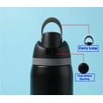thumbnail image 6 of 32 oz Insulated  Stainless  Water Bottle with lid straw,  Double-wall vacuum insulation Leakproof, Protective  Base,   for travel, camping, gym,  (Black), 6 of 7