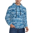 thumbnail image 2 of Pofeuu Shell Print Mens Casual Hooded Collar Drawstring Hoodies Pullover Sweatshirts Casual Long Sleeve Shirts-4X-Large, 2 of 7