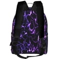 thumbnail image 3 of Lsque Galaxy Lightning Pattern Backpack – School Travel Canvas Daypack with Ergonomic Padded Straps, Multiple Compartments & Leather Handle, 3 of 5