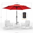thumbnail image 2 of ACEGOSES 7.5ft Patio Umbrella, Outside Table Umbrellas With Non-Fading Polyester canopy, Chili Red, 2 of 7