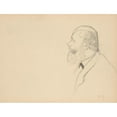 thumbnail image 2 of Edgar Degas 24x19 Black Ornate Framed Double Matted Museum Art Print Titled: Man in Profile (1877), 2 of 5