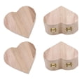 thumbnail image 4 of 4Pcs Solid Wood Jewelry Boxes Heart Shape Gift Storage Boxes for Valentine's Day, 4 of 7