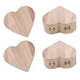 thumbnail image 5 of EeaseMX 4 cajas de joyería de madera maciza con forma de corazón para guardar regalos de San Valentín., 5 of 8