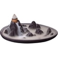 thumbnail image 1 of Quemador de incienso con reflujo de aromaterapia antiestrés con diseño de pico de montaña, estatua decorativa para el hogar para meditación, soporte de incienso multifunción, material cerámico,, 1 of 4