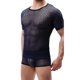 thumbnail image 2 of Camiseta de manga corta para hombre, cómoda y transparente, de malla de rejilla, ropa interior, 2 of 3