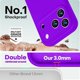 thumbnail image 3 of Funda de Silicona Premium, Forro de Microfibra, a Prueba de Golpes, para iPhone 17 Pro 6.3", Morado Neón, 3 of 7