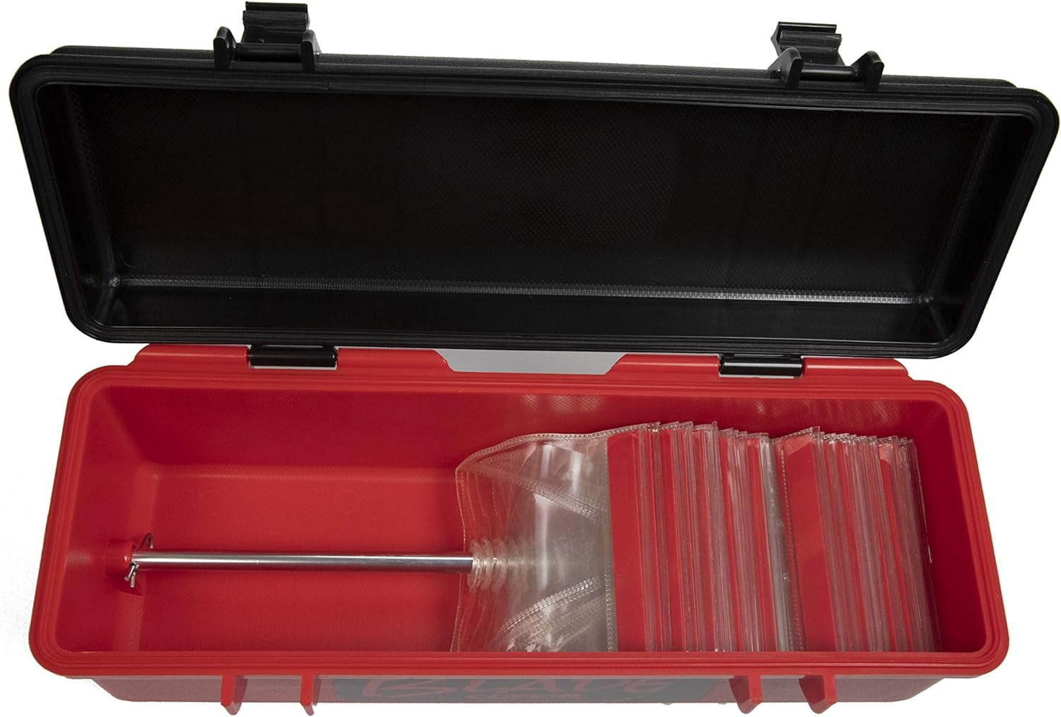 Bass Mafia Blade Coffin | Heavy-Duty Tackle Box for Jigs, Lures, Baits, Attractants, & Hooks | Waterproof Fishing Equipment Organizer | 14.8x5.5x4.5