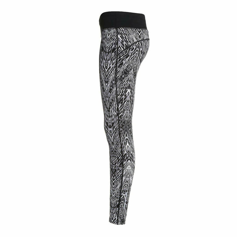 Nike Printed Dri-Fit Run Tight Womens Active Leggings Size Xl, Color: White/ Black 