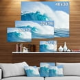 thumbnail image 2 of Designart - Vague Bleue de l'Océan - Photographie de Mer et de Rivage sur Toile Enveloppée, 2 of 2