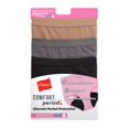 thumbnail image 6 of Hanes Womens Period Underwear 3-Pack, Comfort, Period Moderate Protection Period Panties, Period Underwear for Women, 6 of 11