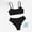 Black, variant on Girl 2 Piece Swimsuit Adjustable Straps Girls Bathing Suits with Chest Pad Kids Bikini 10 Years