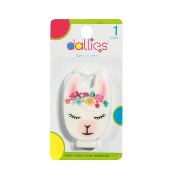 XCell Dallies Llama Face Birthday Candle, Unisex, Whtie