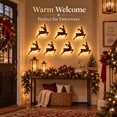 thumbnail image 6 of LED Reindeer Wall Decorations, 7pcs Lighted Holiday Wall Lights, Warm Festive Indoor Display for Living Room, Bedroom, Hallway, Entryway and Party Decor, Brown-A-5.9in, 6 of 8