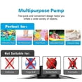 thumbnail image 2 of Electric Air Pump for Inflatables Portable Quick-Fill Air Pump with 3 Nozzle Inflator&Deflator Pumps, 2 of 5