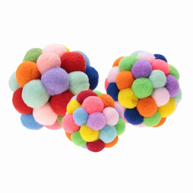 JUGUETE DE PELUCHE COLORIDO PARA PERROS, PELOTA PARA GATOS, HERRAMIENTA DE ENTRENAMIENTO PARA EJERCICIO PARA MASCOTAS
