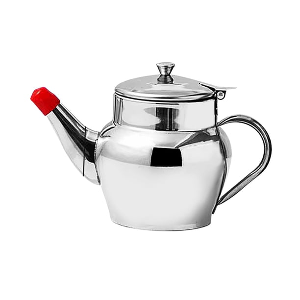 Botella dispensadora de aceite de acero inoxidable con asa para cocinar en la cocina 500 ml