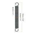 thumbnail image 2 of Uxcell Free Length Spring Steel Tension Spring Small Dual Hook Tension Spring Black 150mm 4 Pcs, 2 of 6