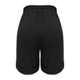 thumbnail image 5 of adviicd Womens Plus Size Shorts Casual Elastic Waist Drawstring Comfy Lightweight Quick Dry Summer Shorts with Pockets Black, XL, 5 of 8