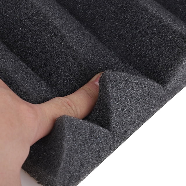 Acoustic Panel Studio Foam Wedge DIY Installation Sound Absorption Wall Panels Black