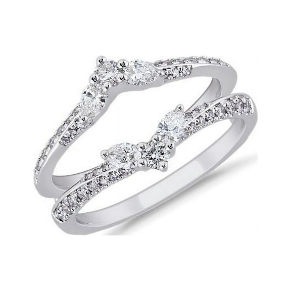 Diamond-Capitals 0.40 Ct IGI Certified Round Cut Lab Grown Diamond Eternity Band for Engagement Solid 18K White Gold Size 4 (E/VVS2)