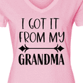 thumbnail image 4 of Inktastic I Got It From My Grandma Women's V-Neck T-Shirt, 4 of 5