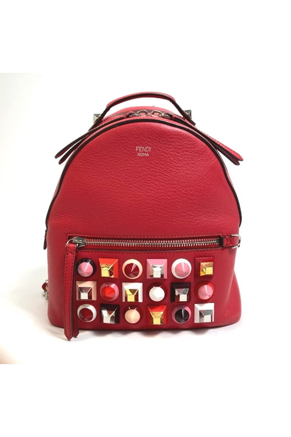 Pre-Owned FENDI 8BZ038 Valentine's Day Limited Edition Studded Mini Backpack,... (Good)